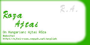 roza ajtai business card