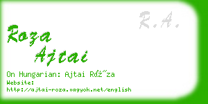 roza ajtai business card